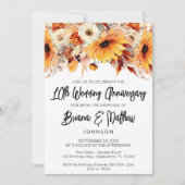 Invitation 10e anniversaire du Mariage des fleurs d'automne (Devant)