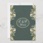 Invitation 10e anniversaire du Mariage Tin Floral riche (Dos)