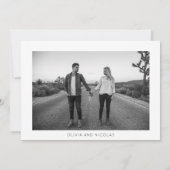 Invitation 10e anniversaire du Mariage Tin | Photo minimalist (Dos)