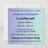 Invitation 10e anniversaire du Modern Blue and Black W689 (Dos)