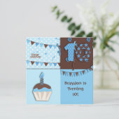 Invitation 10e anniversaire : Garçon :Invitation (Debout devant)