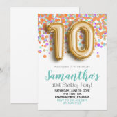 Invitation 10e Anniversaire Monnaie d'Or Orange Co (Devant / Derrière)