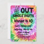 Invitation 10e anniversaire Paix à un chiffre (Devant)