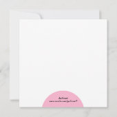 Invitation 10e fête d'anniversaire Modern rose Black Bubble V (Dos)