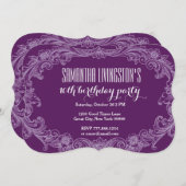 Invitation 10ème Cru pourpre V06 de modèle de fête (Devant / Derrière)