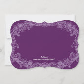 Invitation 10ème Cru pourpre V06 de modèle de fête (Dos)