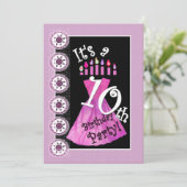 Invitation 10ème modèle W1174 de robe de ROSE de fête (Debout devant)