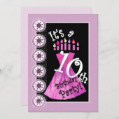 Invitation 10ème modèle W1174 de robe de ROSE de fête (Devant / Derrière)