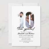 Invitation 10th Anniversary with Photo Minimalist (Devant)