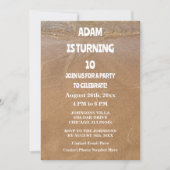 Invitation 10th Birthday Party Ocean Sandy Beach Custom Age (Devant)