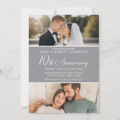Invitation 10th Wedding Anniversary Celebration Then and Now (Devant)