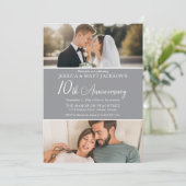 Invitation 10th Wedding Anniversary Celebration Then and Now (Debout devant)