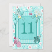 Invitation 11e anniversaire de fête (Devant)