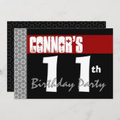 Invitation 11e anniversaire de la fête des Noirs et Blanches (Devant / Derrière)