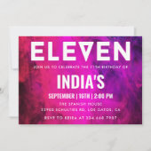 Invitation 11e anniversaire de Pink Neon (Devant)