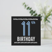 Invitation 11e anniversaire du Modern Blue and Black W690 (Debout devant)