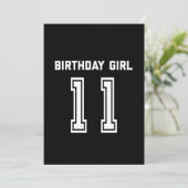 Invitation 11e anniversaire maillot cadeau 11 ans fille (Debout devant)