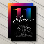 Invitation 11e anniversaire moderne