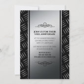 Invitation 11ème anniversaire de Mariage en acier (Dos)