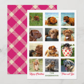 Invitation 12 Image incroyable Famille de Noël Collage (Devant / Derrière)