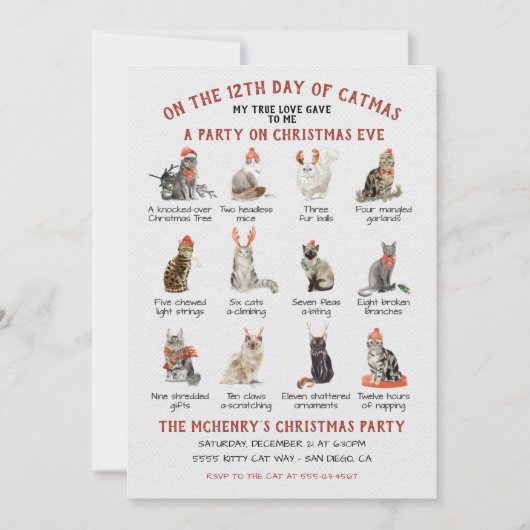 Invitation 12 Jour de Noël (Devant)