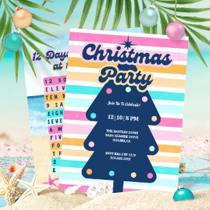 Invitation 12 Jours de Noël à la Beach Retro Party