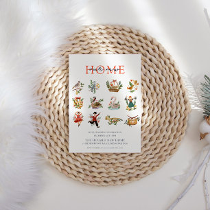 Invitation 12 Jours de Noël Fête de l'échauffement