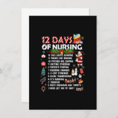 Invitation 12 Jours de Stethoscope d'Infirmière Infirmière &  (Devant / Derrière)