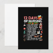 Invitation 12 Jours de Stéthoscope d'Infirmière Infirmières R (Devant / Derrière)