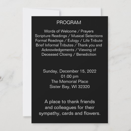 Invitation 12 Photo Collage Forever Loved Funeral Program (Dos)