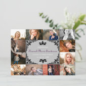 Invitation 12 Photos Collage de graduation-5x7 Grad Faire-par (Debout devant)