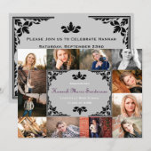 Invitation 12 Photos Collage de graduation-5x7 Grad Faire-par (Devant / Derrière)