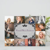 Invitation 12 Photos Collage de graduation-6x8 Grad Faire-par (Debout devant)