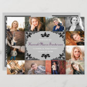 Invitation 12 Photos Collage de graduation-6x8 Grad Faire-par (Devant / Derrière)