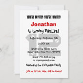 Invitation 12e anniversaire Ado moderne Motif noir et blanc (Dos)