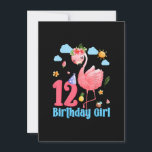 Invitation 12e anniversaire filles Flamant rose 12 ans Tropic<br><div class="desc">Funny Flamingo Gift for men,  Gift for women,  wife,  husband,  son,  daughter,  grandson,  granddaughter. Design Gift Idea for Birthday,  Christmas,  Anniversary,  Fathers day,  Mothers Day,  matching outfit men,  women,  father,  wife,  teacher.</div>