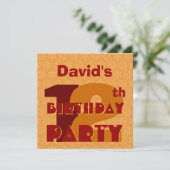 Invitation 12e fête d'anniversaire 12 ans Gold Stars W783 (Debout devant)