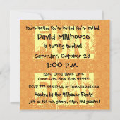 Invitation 12e fête d'anniversaire 12 ans Gold Stars W783 (Dos)