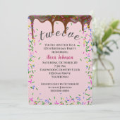 Invitation 12ème Anniversaire Avec Glace Au Chocolat Et Saupo (Debout devant)