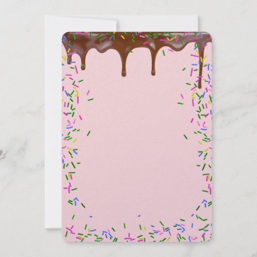 Invitation 12ème Anniversaire Avec Glace Au Chocolat Et Saupo (Dos)