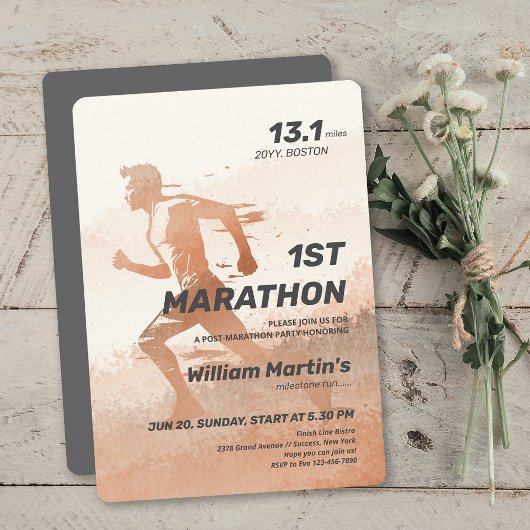Invitation 13,1miles 1ST Marathon-Post Marathon Party