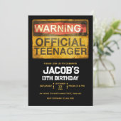 Invitation 13 Year Old Teenage Birthday Boy (Debout devant)