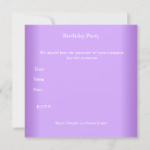 Invitation 13e anniversaire Ado Zebra Wild Purple Animal Noir (Dos)