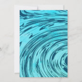 Invitation 13e anniversaire Bleu Abstrait Artsy Elégant Perso (Dos)