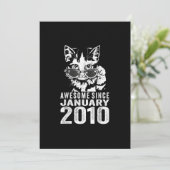 Invitation 13e Anniversaire Chat 13 ans Awesome depuis Janua (Debout devant)