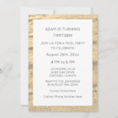 Invitation 13e anniversaire Custom Age Eau Abstrait Cool de p (Devant)