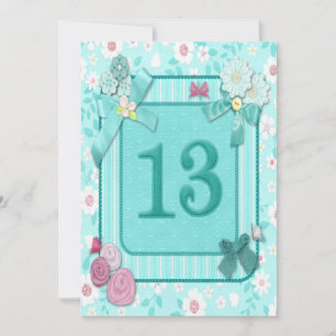 Invitation 13e anniversaire de fête