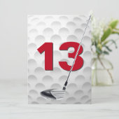 Invitation 13e anniversaire de la fête de golf Thème (Debout devant)