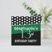 Invitation 13e anniversaire des petits Pois pour filles (Debout devant)
