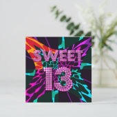 Invitation 13e anniversaire doux 13 fête mixte impression ani (Debout devant)